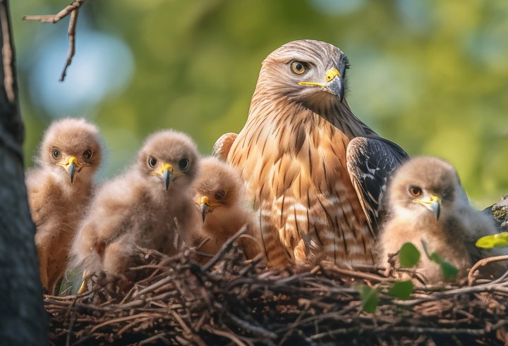 Adler im Nest