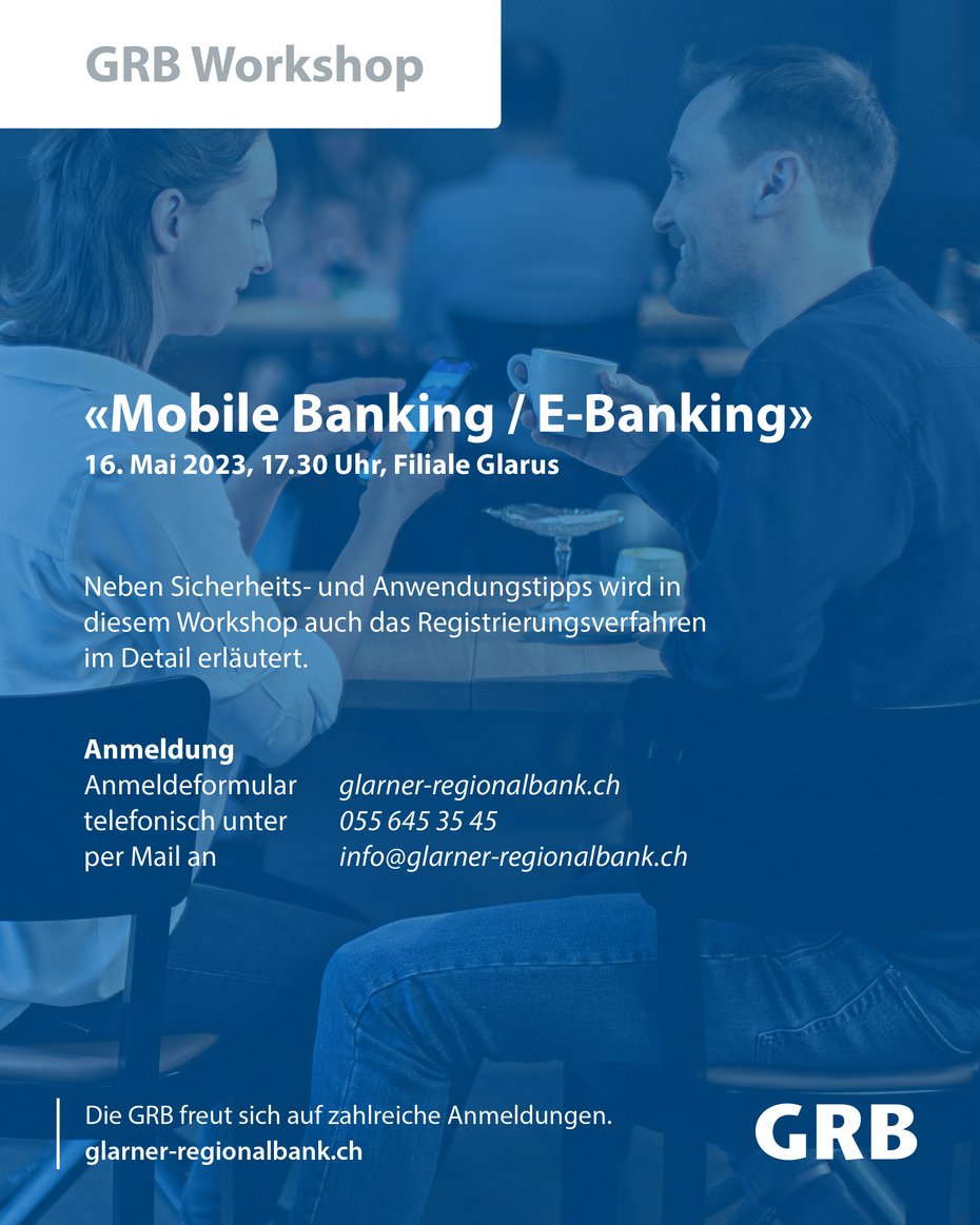 Flyer Workshop "Mobile Banking / E-Banking"